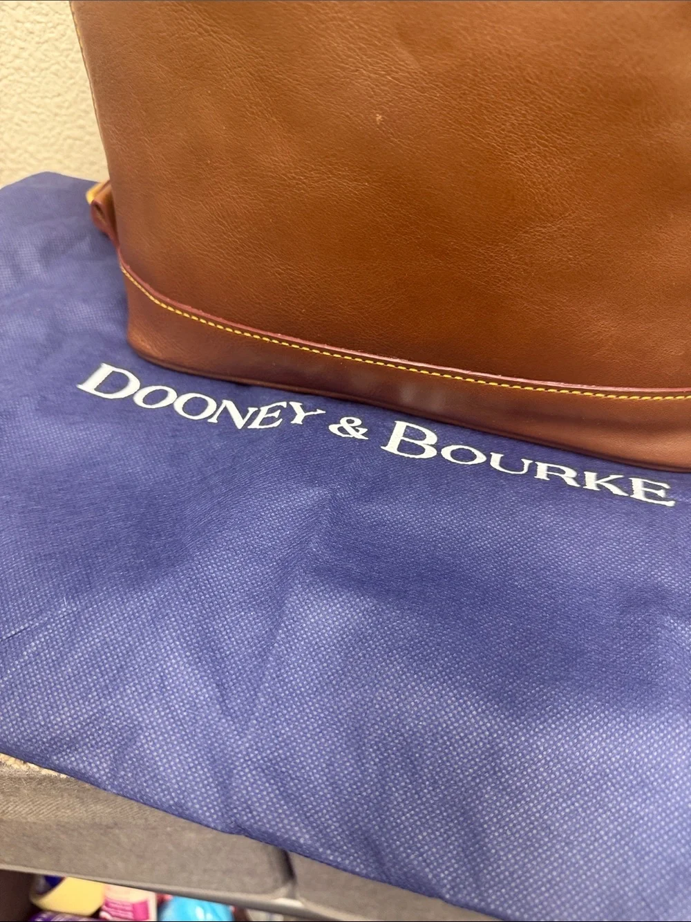 Dooney & Bourke Chocolate Brown Leather Dome Backpack